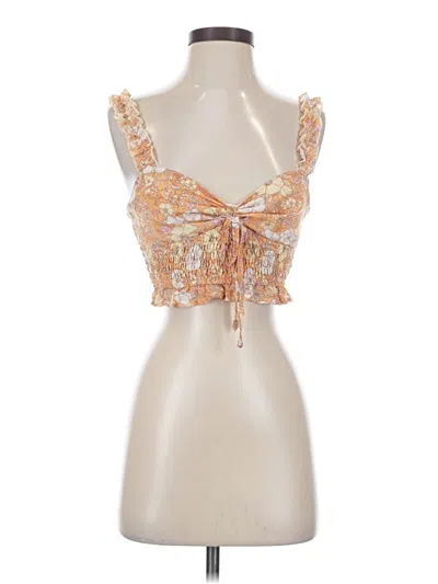 Pre-owned Le Lis Sleeveless Blouse In Orange