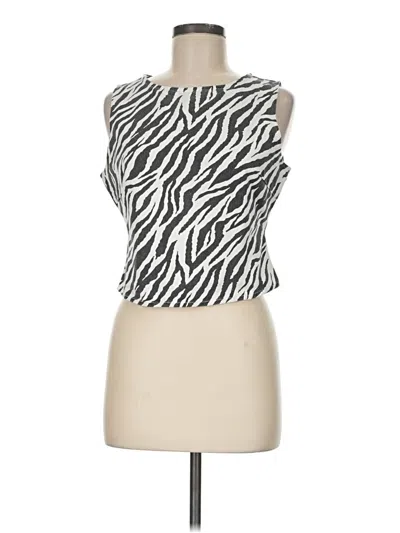 Pre-owned Le Lis Sleeveless Blouse In Silver