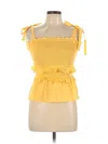 Le Lis Sleeveless Blouse In Yellow