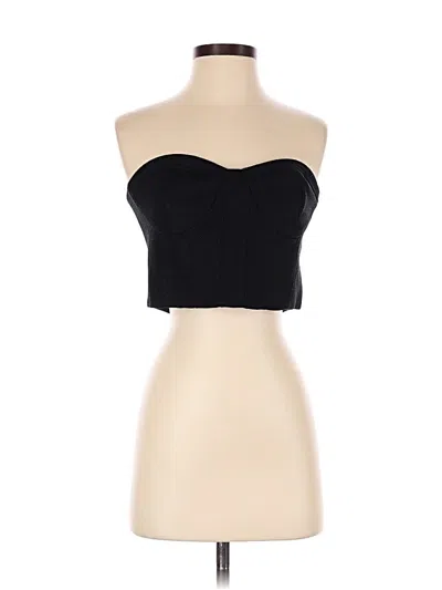 Pre-owned Le Lis Sleeveless Top Black Strapless Neckline Tops