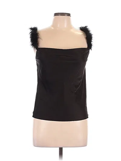 Pre-owned Le Lis Sleeveless Top Black Strapless Neckline Tops