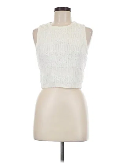 Pre-owned Le Lis Sleeveless Top Ivory Boatneck Tops