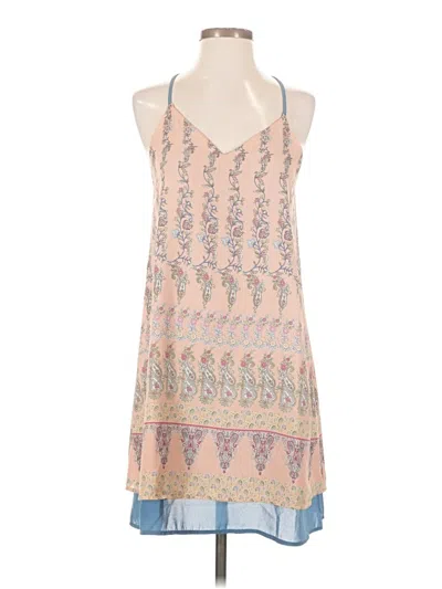 Pre-owned Le Lis Sleeveless Top Pink Halter Neckline Tops