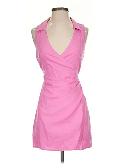 Pre-owned Le Lis Sleeveless Top Pink Halter Neckline Tops