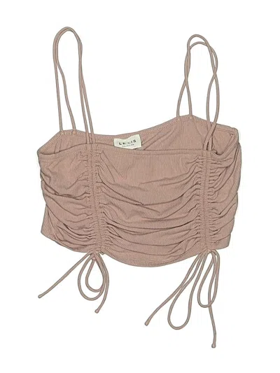 Pre-owned Le Lis Sleeveless Top Pink Strapless Neckline Tops
