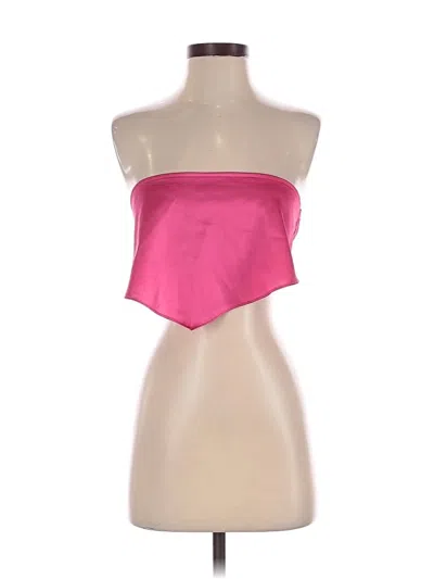 Pre-owned Le Lis Sleeveless Top Pink Strapless Neckline Tops