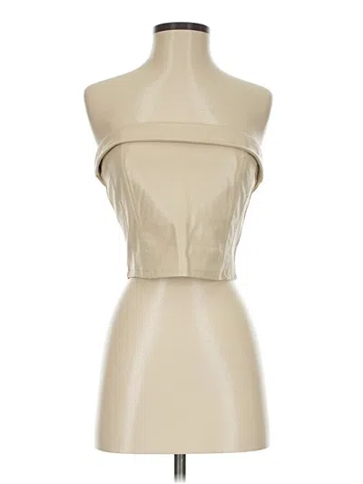 Pre-owned Le Lis Sleeveless Top Tan Strapless Neckline Tops