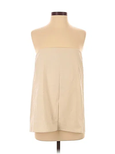 Pre-owned Le Lis Sleeveless Top Tan Strapless Neckline Tops In Brown