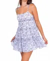 Le Lis Soft Venom Babydoll Dress In Grey-ivory In Multi