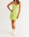 Le Lis Solana Mini Dress In Lime