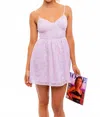 Le Lis Spaghetti Strap Dress In Light Pink In Purple