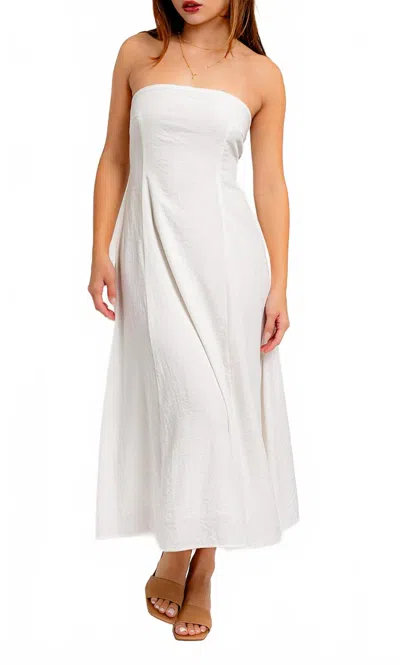 Le Lis Strapless Maxi Dress In White