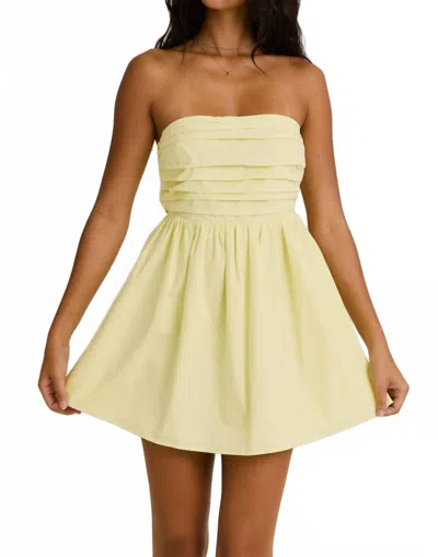 Le Lis Strapless Mini Dress In Light Yellow