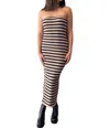 Le Lis Stripe Tube Maxi Dress In Black/white In Multi