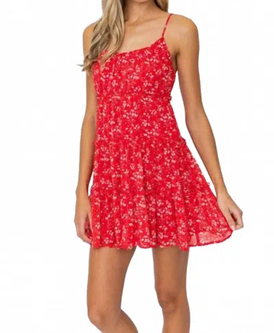 Le Lis Summer Fling Mini Dress In Red