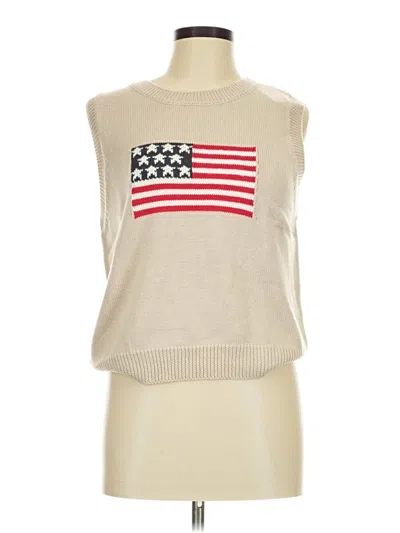 Pre-owned Le Lis Sweater Vest In Tan