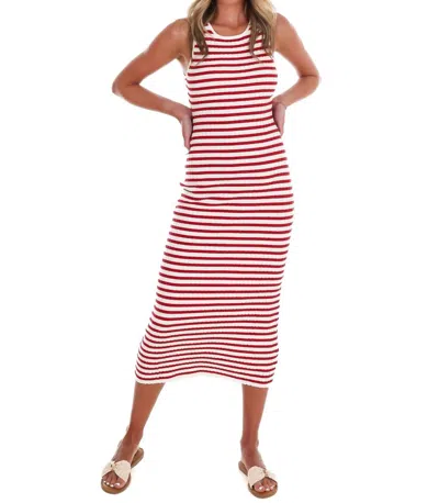 Le Lis Sweet Land Of Liberty Striped Midi Dress In Red In Multi