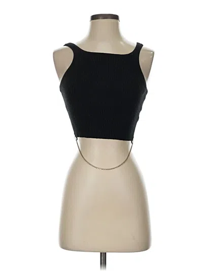 Pre-owned Le Lis Tank Top Black Strapless Neckline Tops