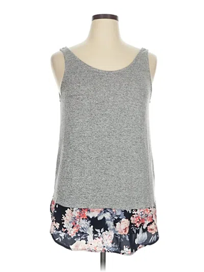 Pre-owned Le Lis Tank Top Gray Halter Neckline Tops