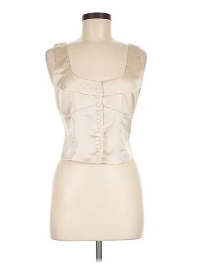 Pre-owned Le Lis Tank Top Ivory Sweetheart Neckline Tops