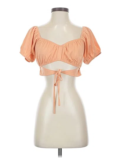 Pre-owned Le Lis Tank Top Orange Sweetheart Neckline Tops