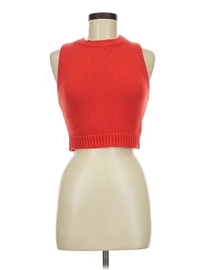 Pre-owned Le Lis Tank Top Red Halter Neckline Tops