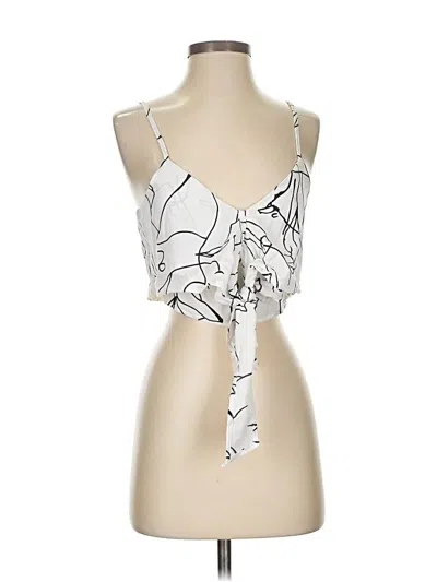 Pre-owned Le Lis Tank Top Silver Halter Neckline Tops
