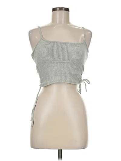 Pre-owned Le Lis Tank Top Silver Strapless Neckline Tops