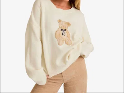 Le Lis Teddy Bear Sweater In Cream