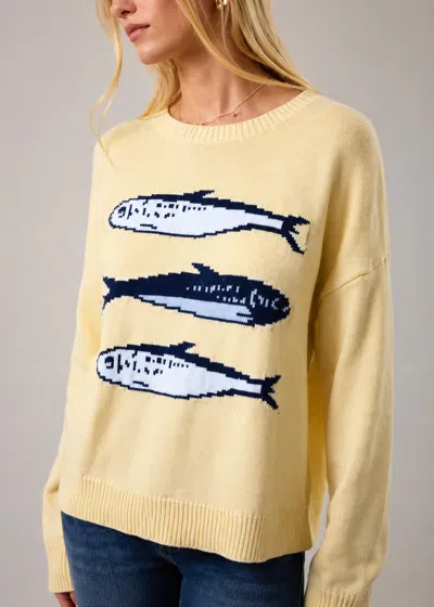 Le Lis The Sardine Sweater In Yellow In Blue