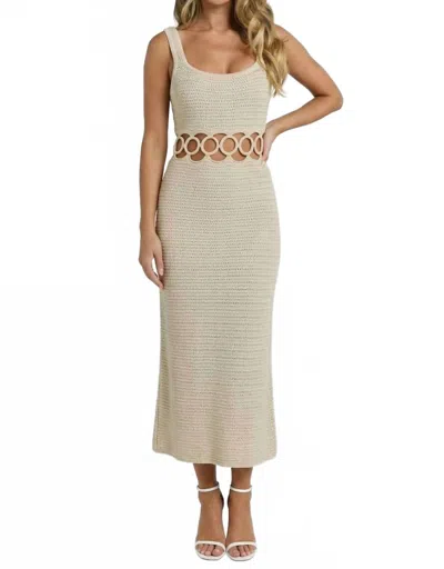 Le Lis The Seashell Midi Dress In Cream In White