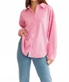 Le Lis Thermal Button Down Top In Bubblegum In Multi