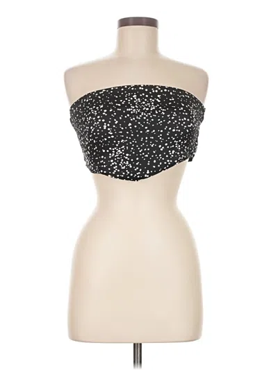 Pre-owned Le Lis Tube Top Black Strapless Neckline Tops