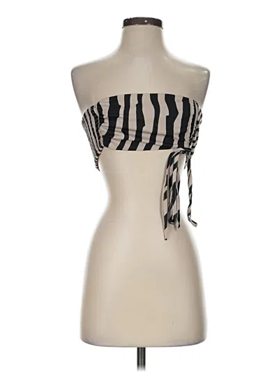 Pre-owned Le Lis Tube Top Ivory Strapless Neckline Tops