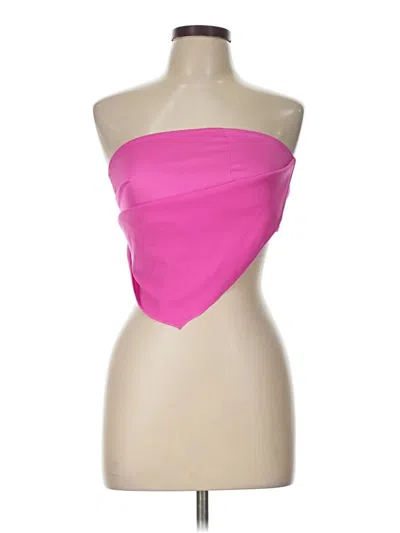 Pre-owned Le Lis Tube Top Pink Strapless Neckline Tops