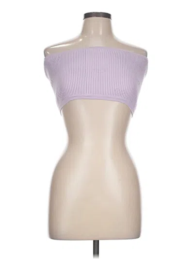 Pre-owned Le Lis Tube Top Purple Strapless Neckline Tops
