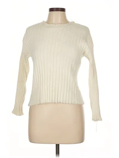 Pre-owned Le Lis Turtleneck Sweater In White