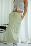 Le Lis Two Ways Convertible Parachute Skirt In Sage