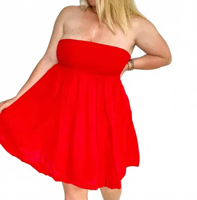 Le Lis Women's Dune Dancer Babydoll Tube Dress In Red