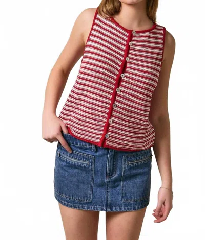 Le Lis Women's Meredith Sweater Top In Red