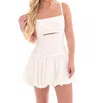Le Lis Women's Take Me There Cut Out Mini Dress In White In White