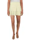 Le Lis Womens Cotton Tiered Mini Skirt In Green