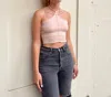 Le Lis Yvonne Halter Top In Blush In Beige