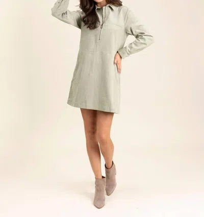 Le Marais Athens Dress In Pistachio In White