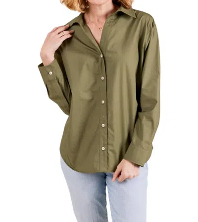 Le Marais Carolina Top In Moss Green In Multi