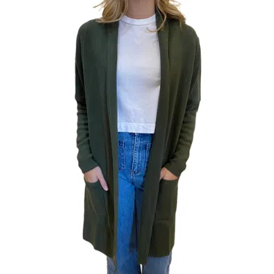 Le Marais Georgetown Sweater Coat In Moss In Pink