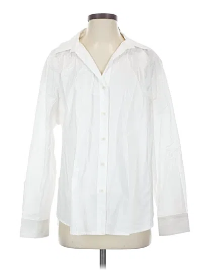 Pre-owned Le Marais Long Sleeve Button Down Shirt In White