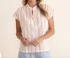 Le Marais Pawley Blouse Top In Sunset Stripe In Multi