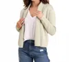 Le Marais Raleigh Cropped Sweater In Pistachio In White