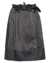 Le Marais Woman Midi Skirt Charcoal Size 4 Linen, Polyester In Grey